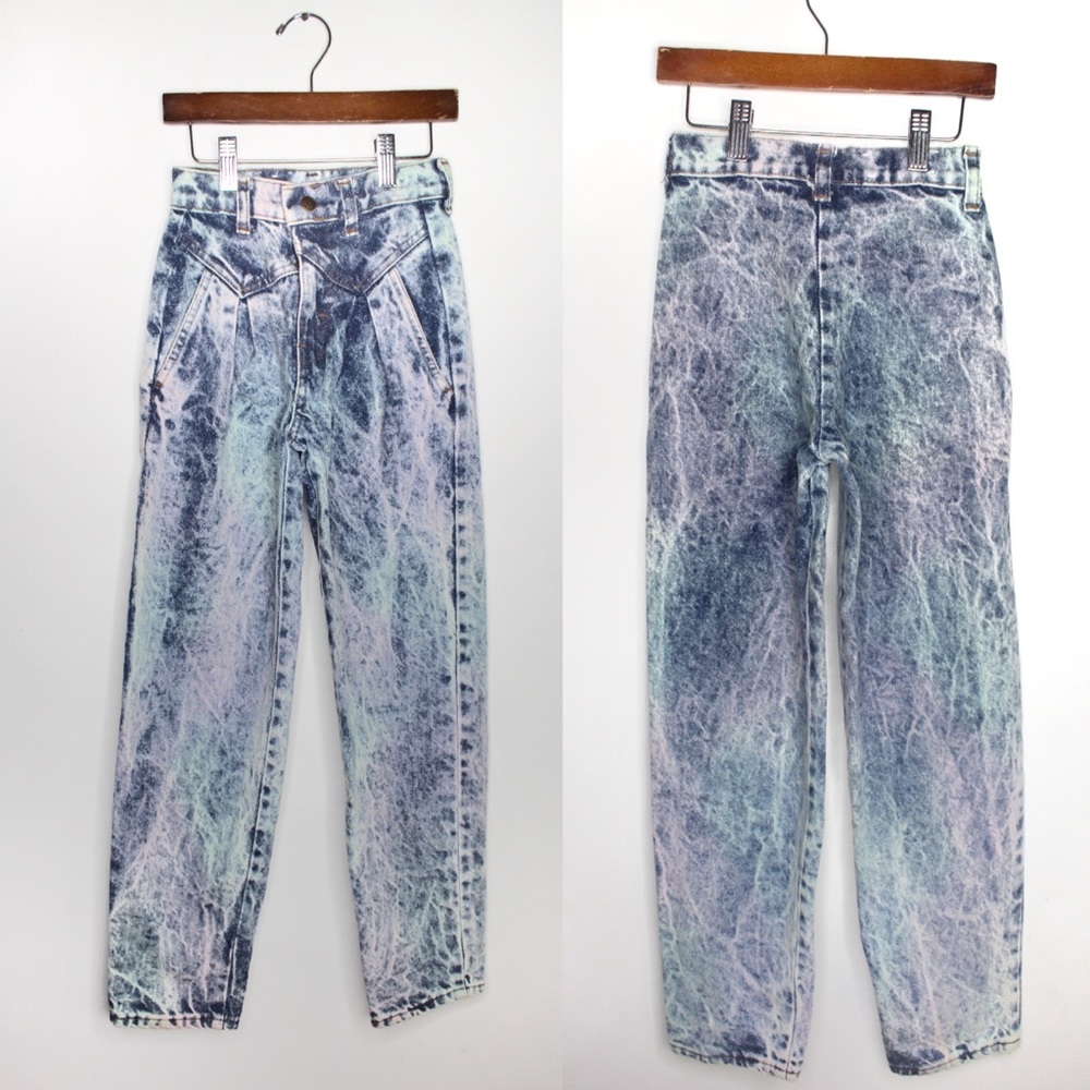 Vintage 80s 90s Distressed High Rise Straight Jeans 10 Slim